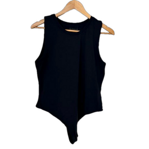 House of Harlow 1960 black sleeveless crew neck bodysuit (thong). Size XL